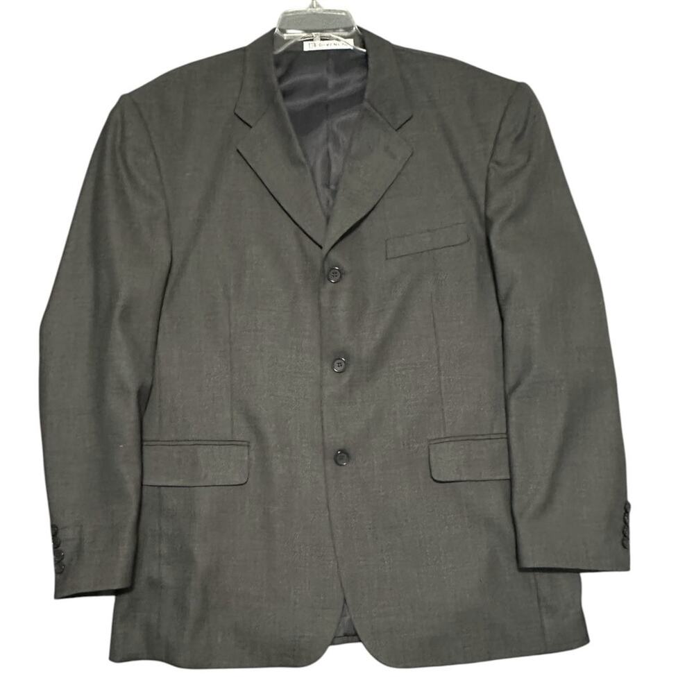 Givenchy Gentleman Charcoal Gray Wool 3 Button Blazer Sport Coat Men 56 EU 46 US